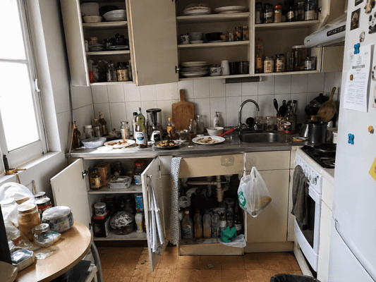 petite cuisine studio paris manque de rangement produits entassés